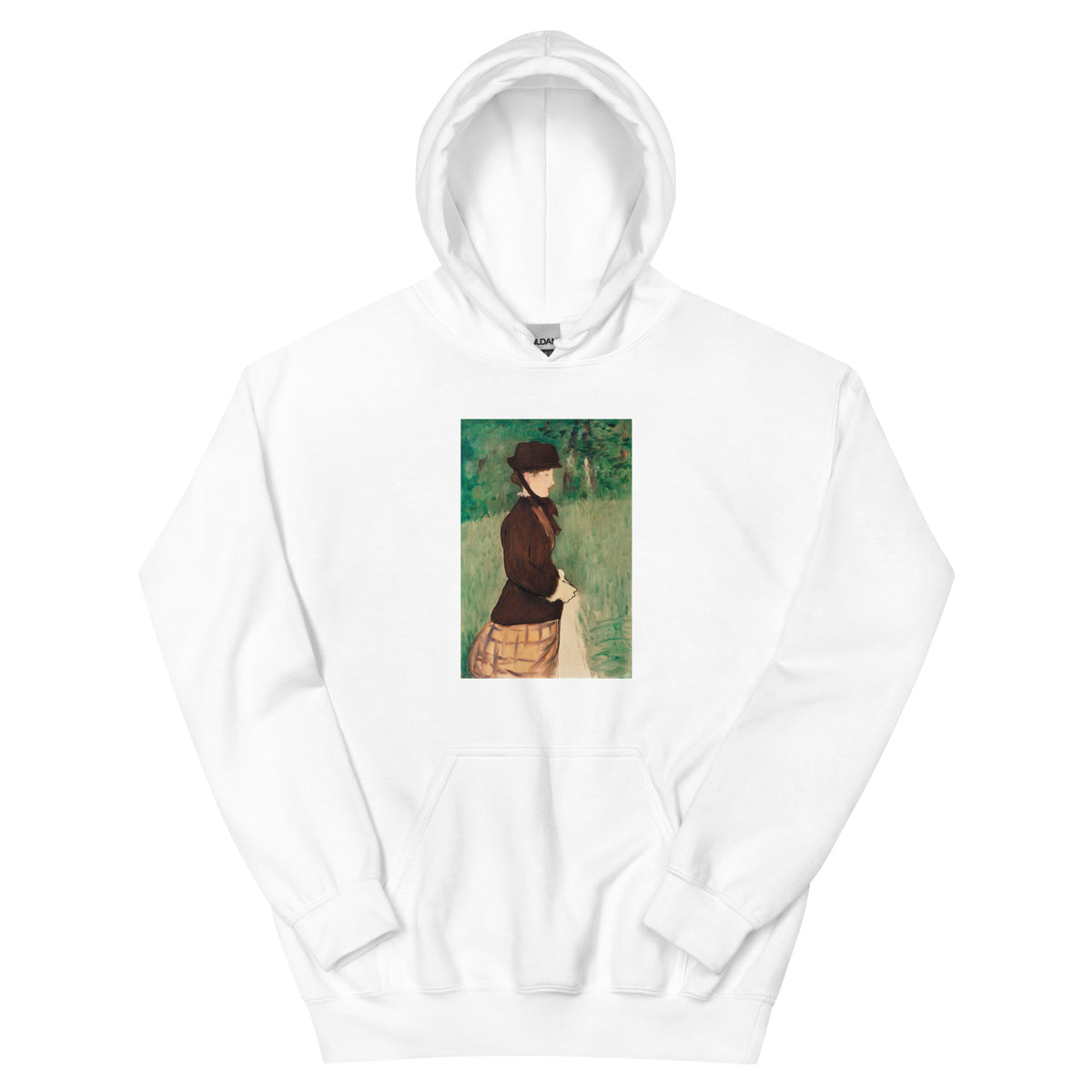 White Hoodie Young Woman In A Garden Jeune Femme Dans Un Jardin Painting In High Resolution Essential