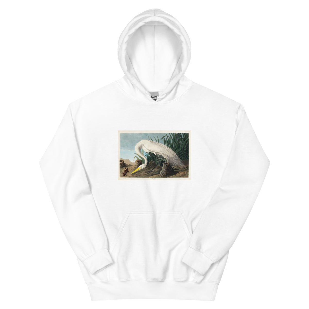White Hoodie White Heron Essential