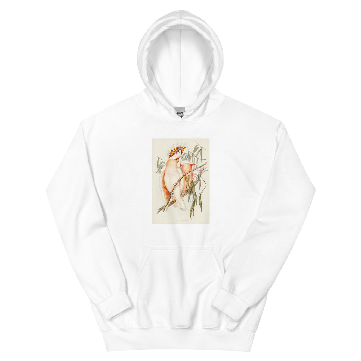 White Hoodie Leadbeater S Cockatoo Cacatua Leadbeaterii Illustrated - Elizabeth Gould 1804 Essential