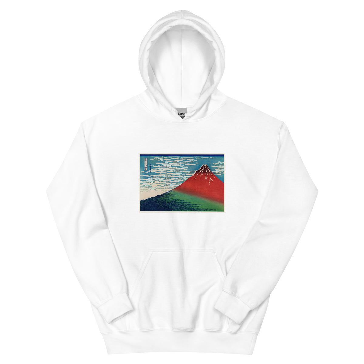 White Hoodie Katsushika Hokusai S Fine Wind Clear Morning A Famous Traditional Japanese Ukyio-E Style Illustration Of Mount Fuji Essential