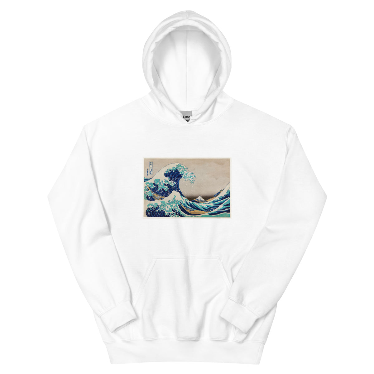 White Hoodie Katsushika Hokusai S The Great Wave Off Kanagawa Famous Vintage Woodblock Print For Wall Art And Poster Essential
