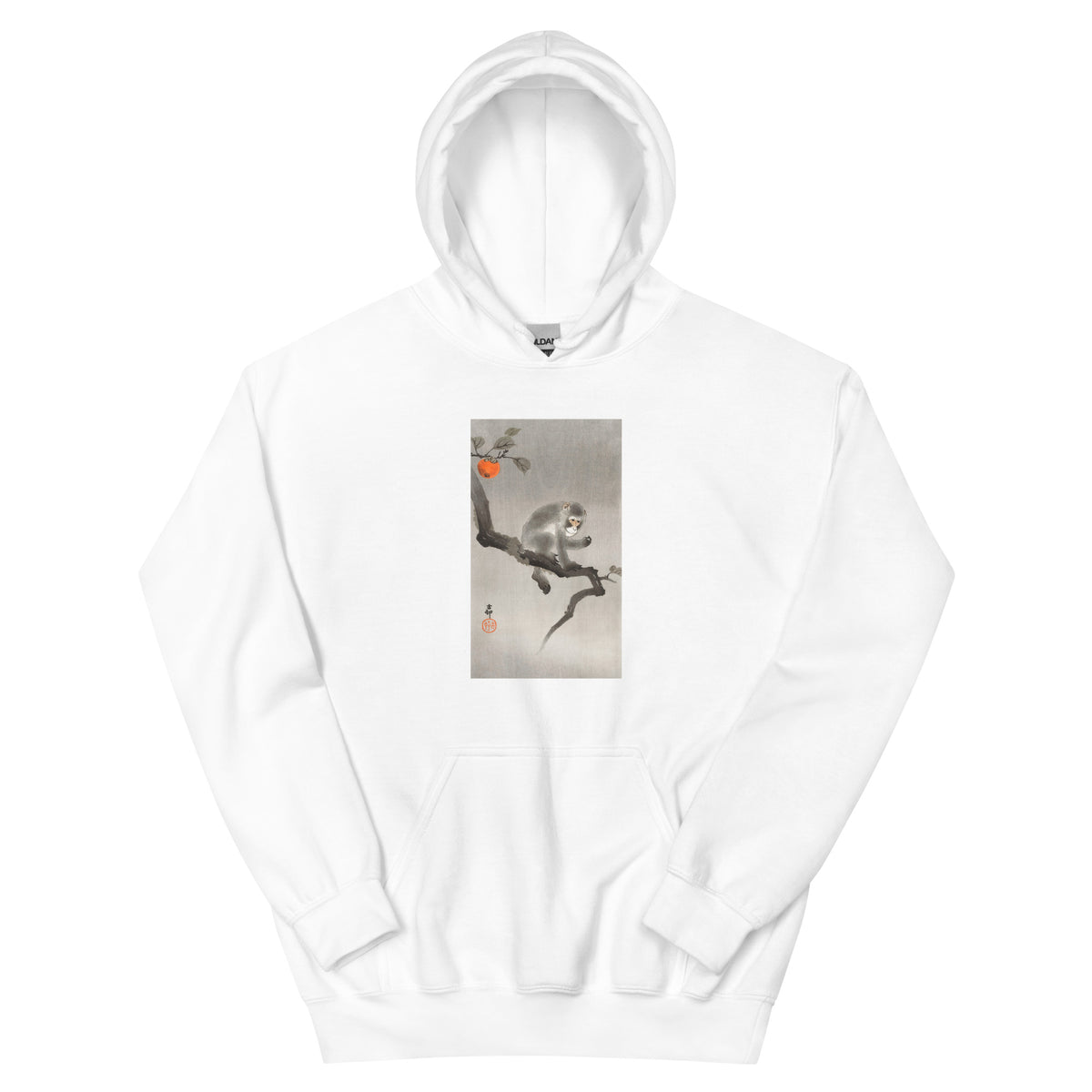 White Hoodie Monkey In Cockatoo - Ohara Koson 1900 Essential