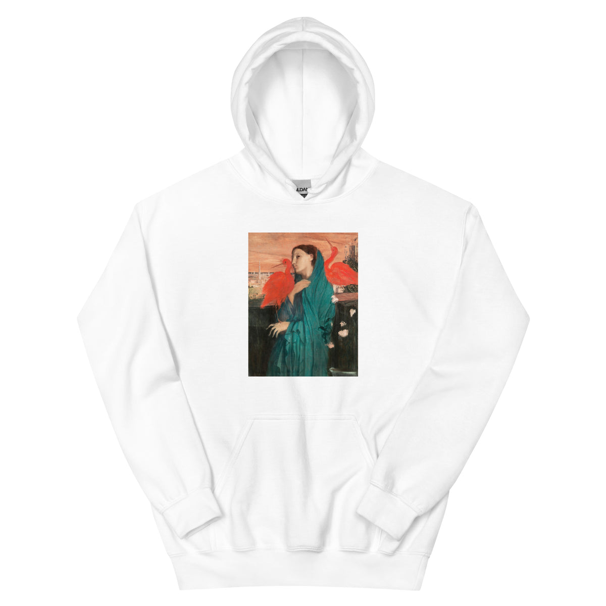 White Hoodie Young Woman With Ibis Painting In High Resolution Essential