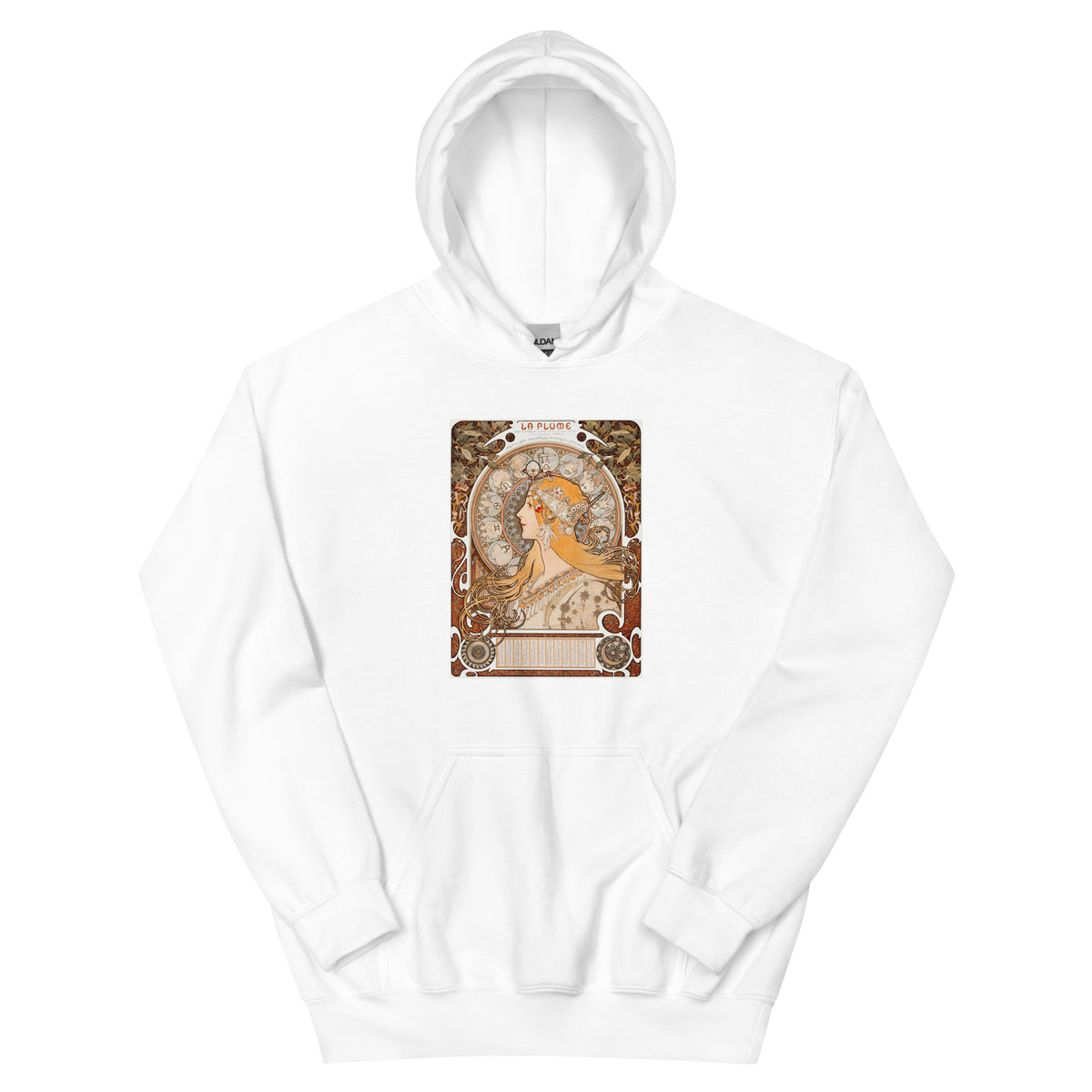 White Hoodie Alphonse Maria Mucha S Zodiaque Or La Plume Famous Art Nouveau Artwork Essential