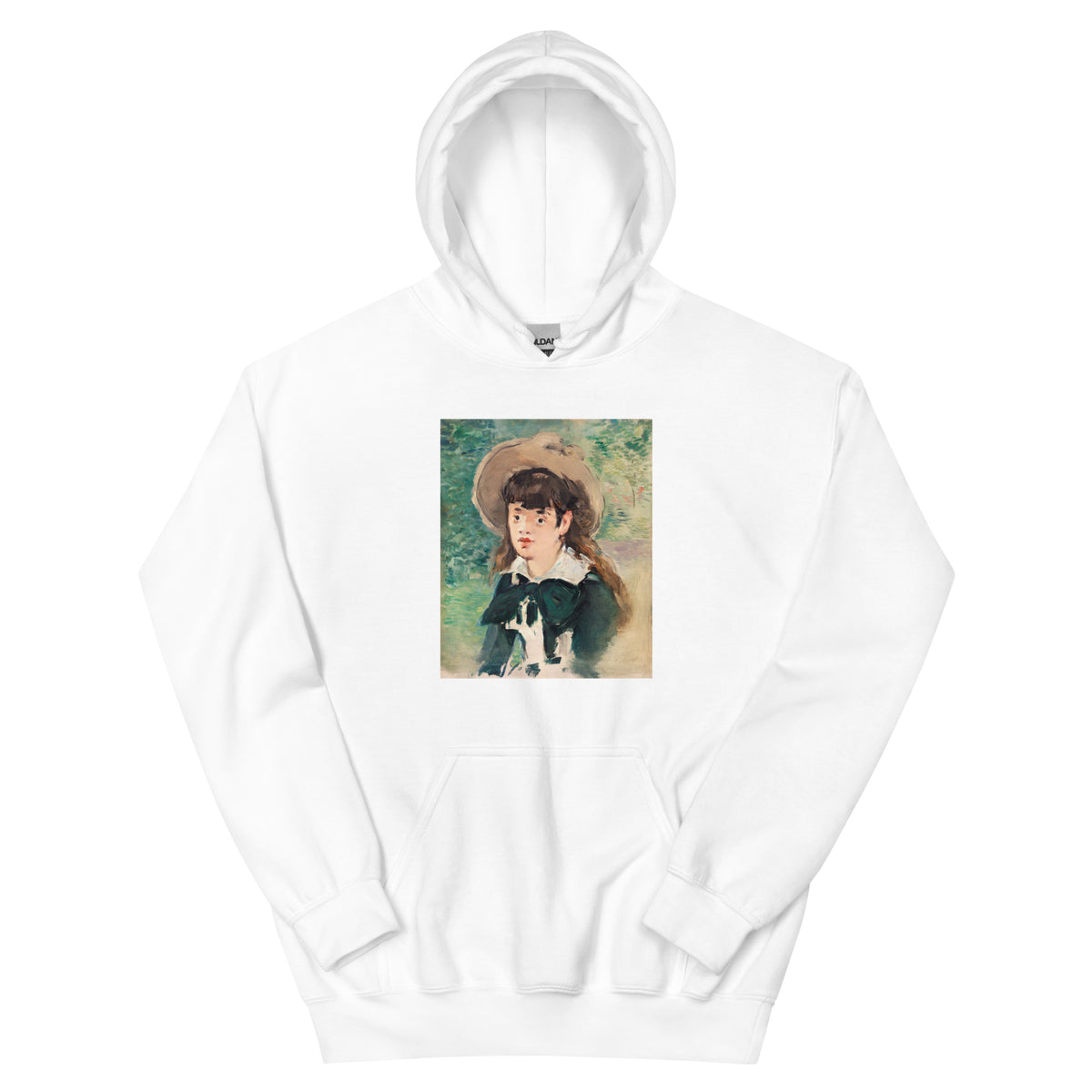 White Hoodie Young Girl On A Bench Fillette Sur Un Banc Painting In High Resolution Essential