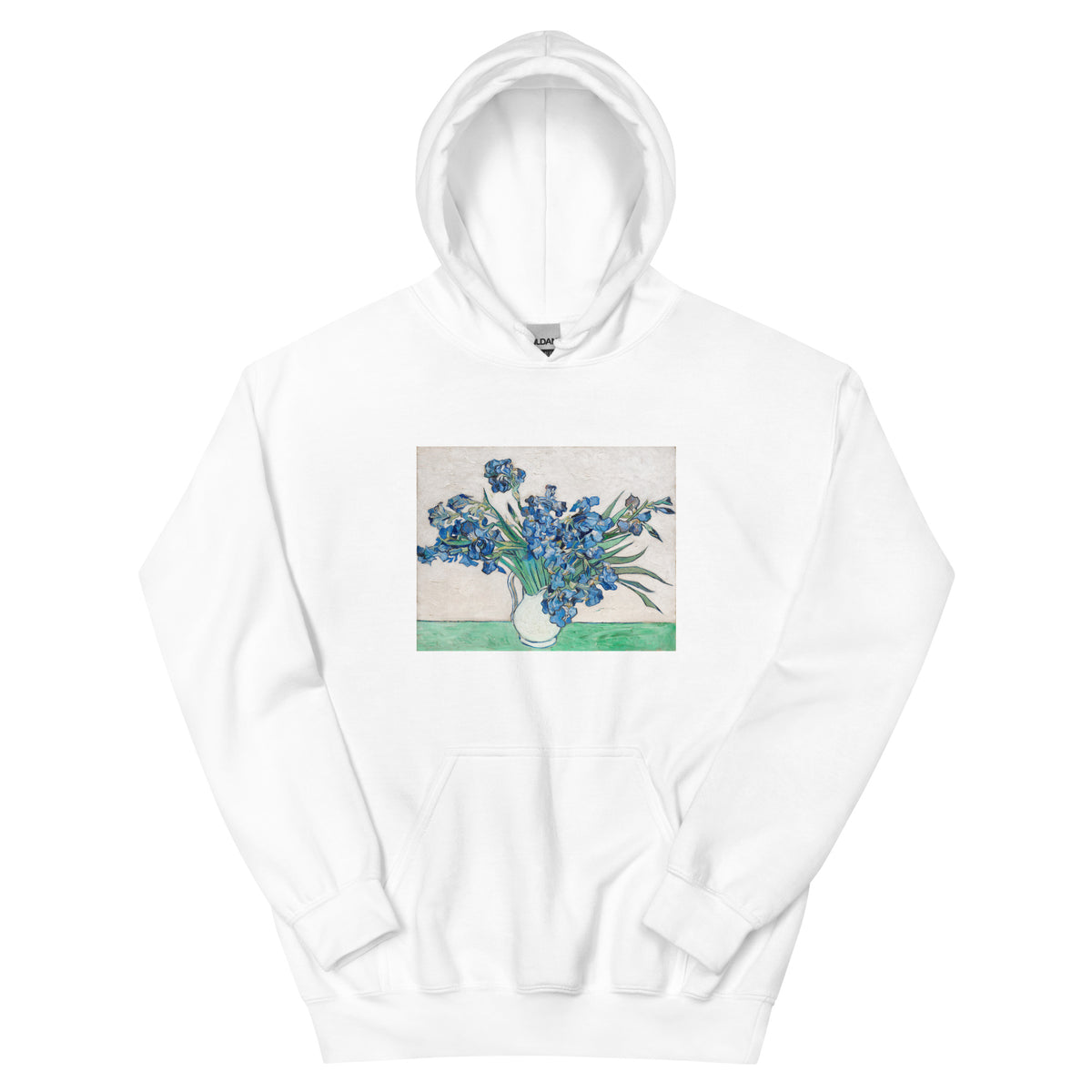 White Hoodie Vincent Van Gogh S Irises Essential