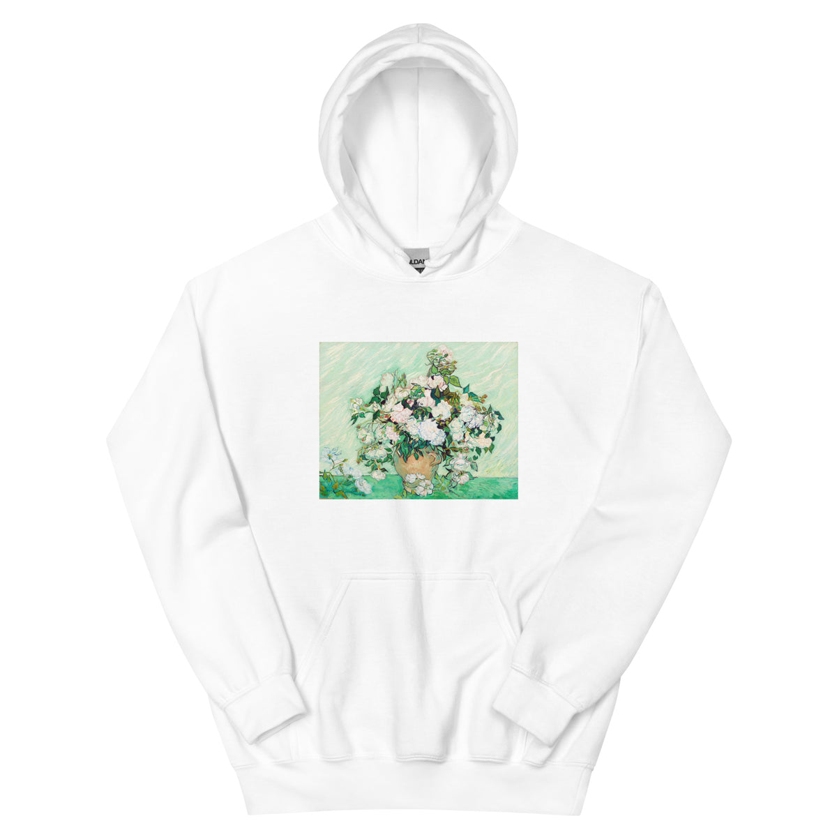 White Hoodie Roses Van Gogh Nga Essential