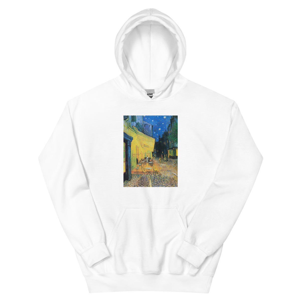 White Hoodie Vincent Van Gogh S Cafe Terrace At Night Famous Painting Essential