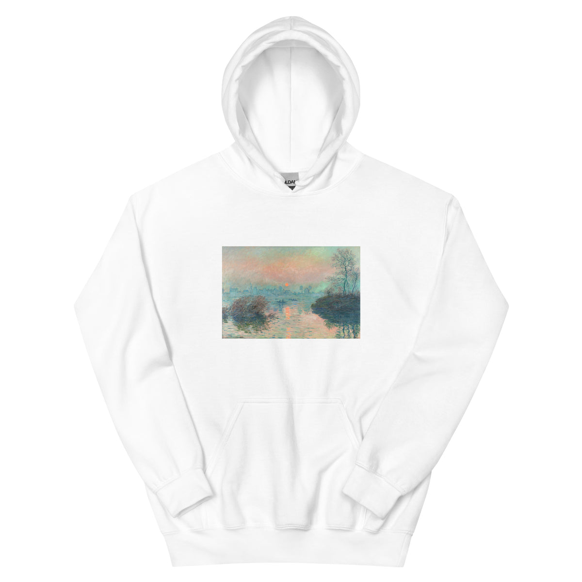 White Hoodie Sun Setting On The Seine At Lavacourt Claude Monet High Resolution Famous Painting Essential