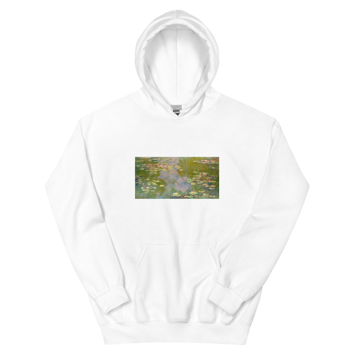 White Hoodie Water Lilies Essential
