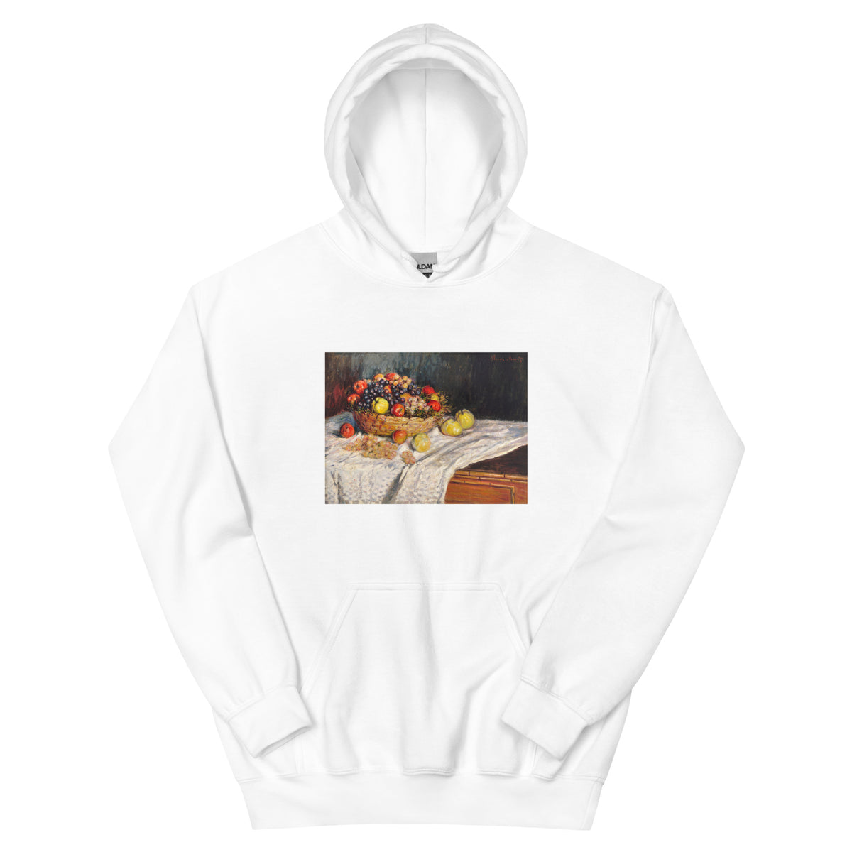 White Hoodie Apples And Grapes Essential