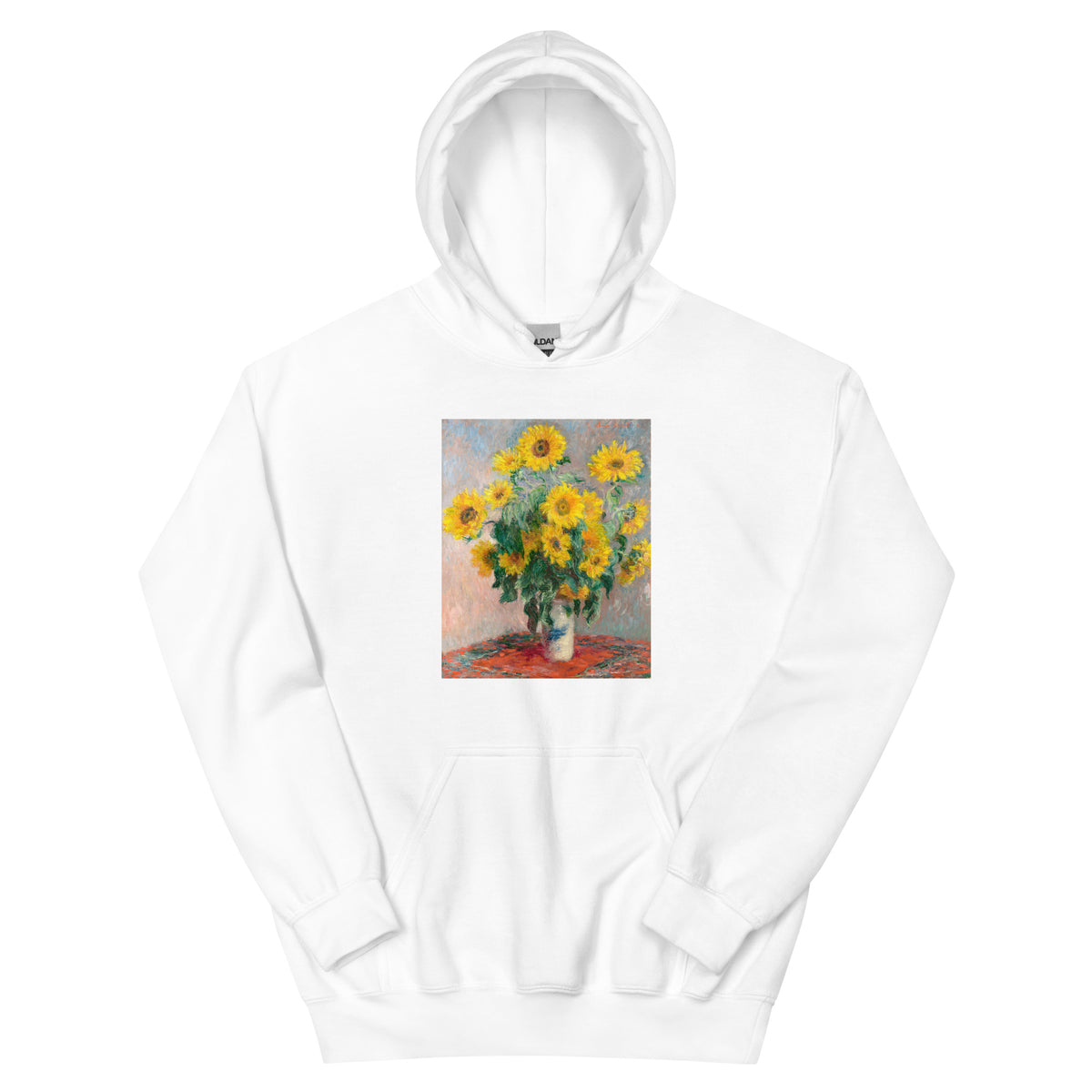 White Hoodie Bouquet Of Sunflowers Essential