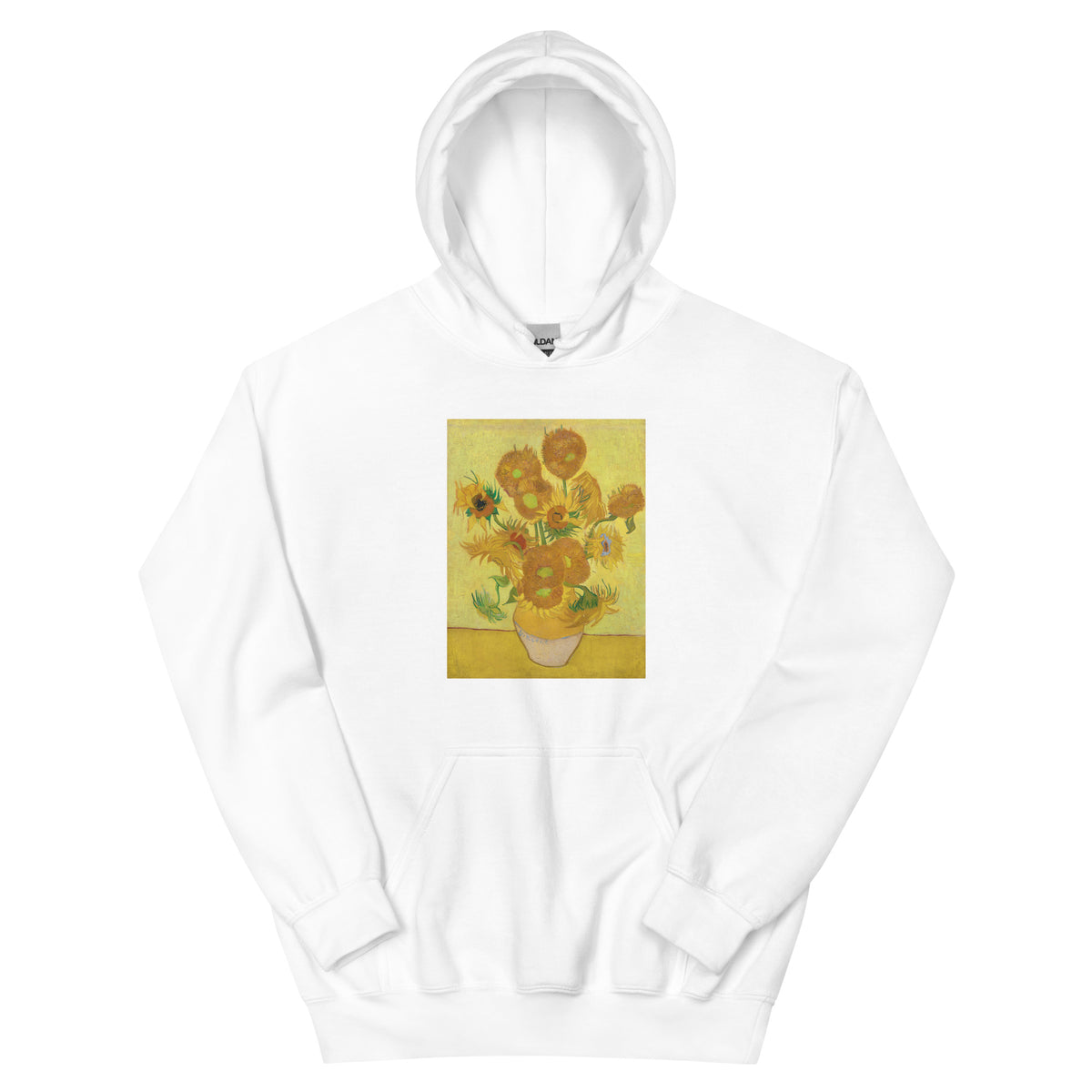 White Hoodie Vincent Van Gogh S Sunflowers Famous Painting Essential