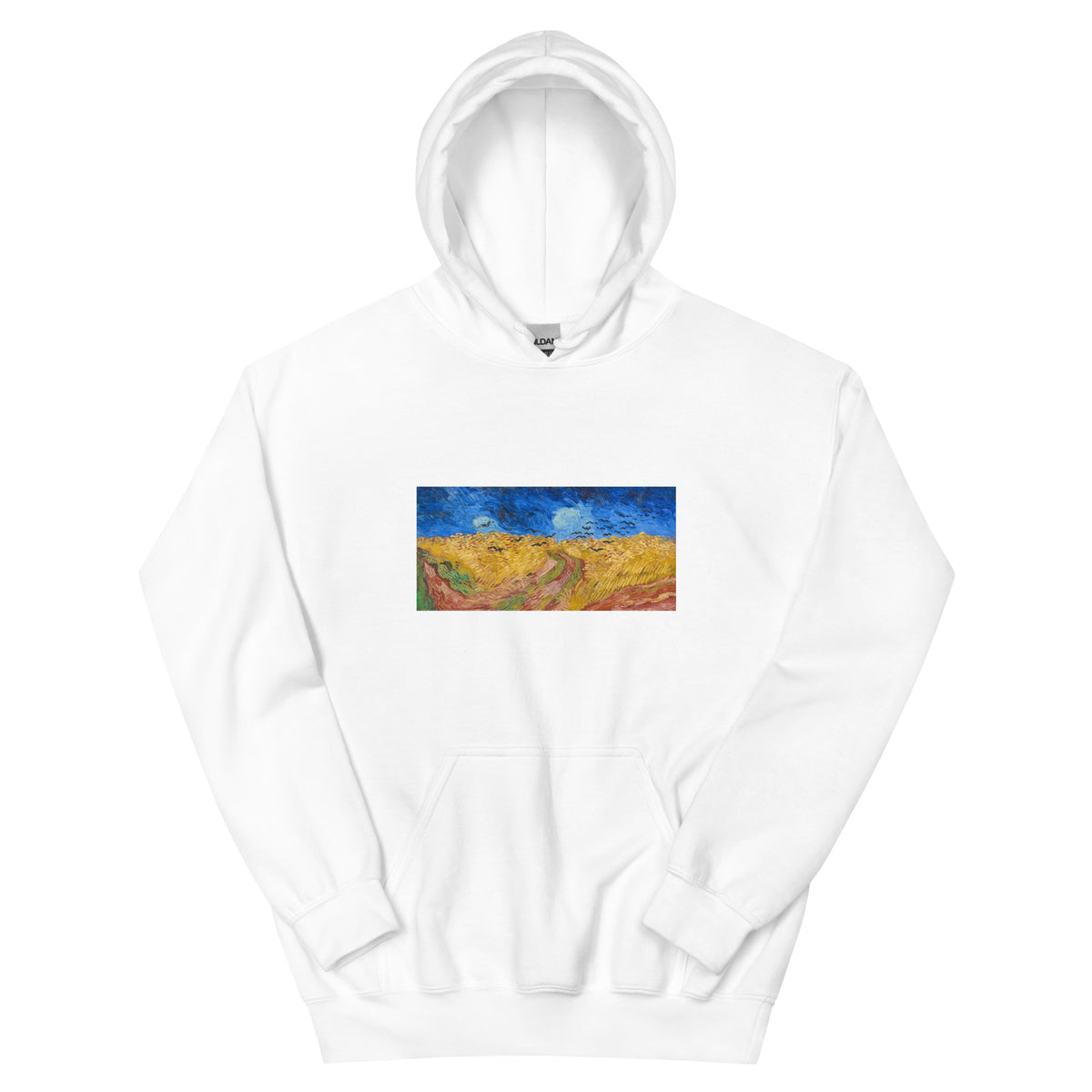 White Hoodie Vincent Van Gogh S Wheatfield With Crows Famous Landscape Painting Essential