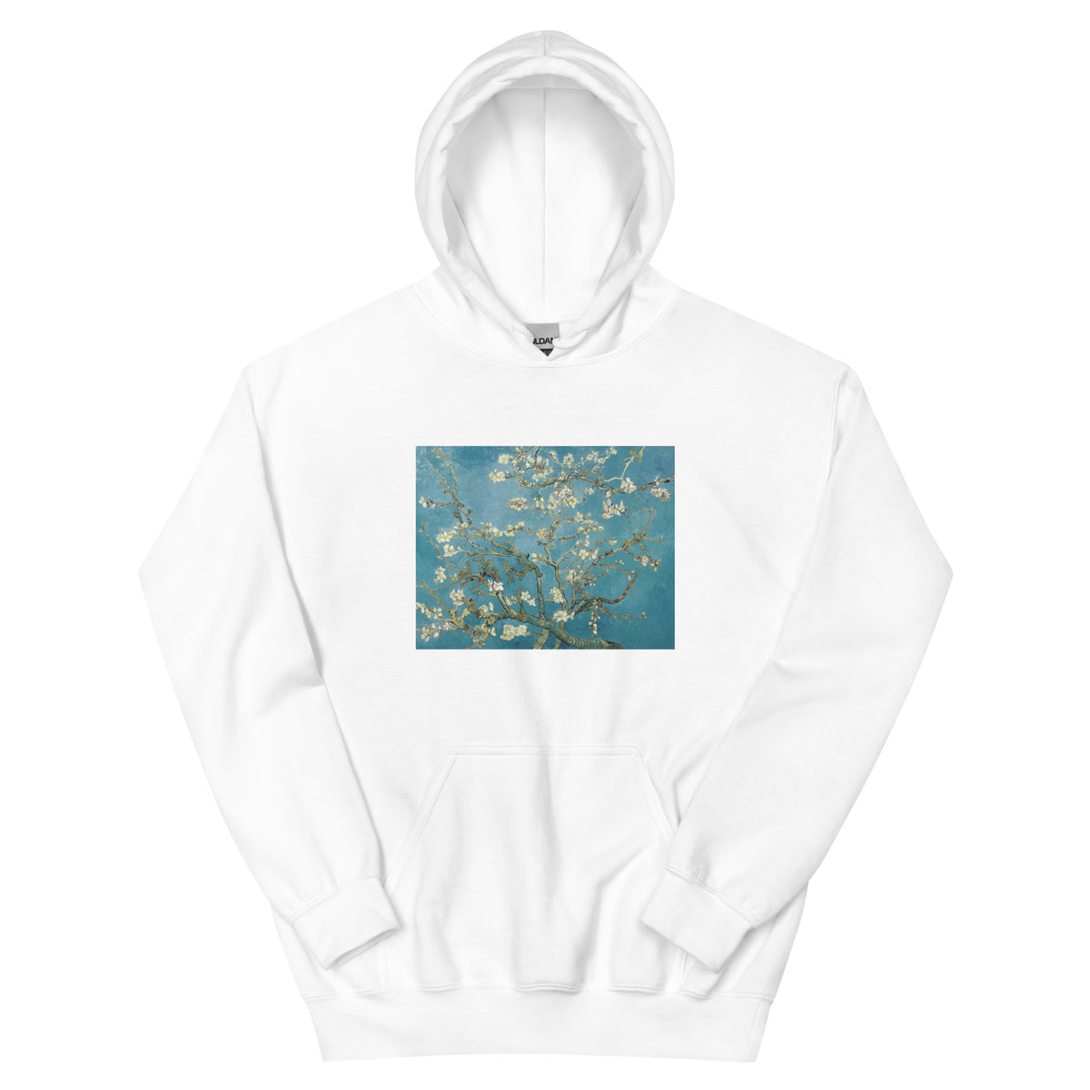 White Hoodie Vincent Van Gogh S Almond Blossom Famous Painting Essential