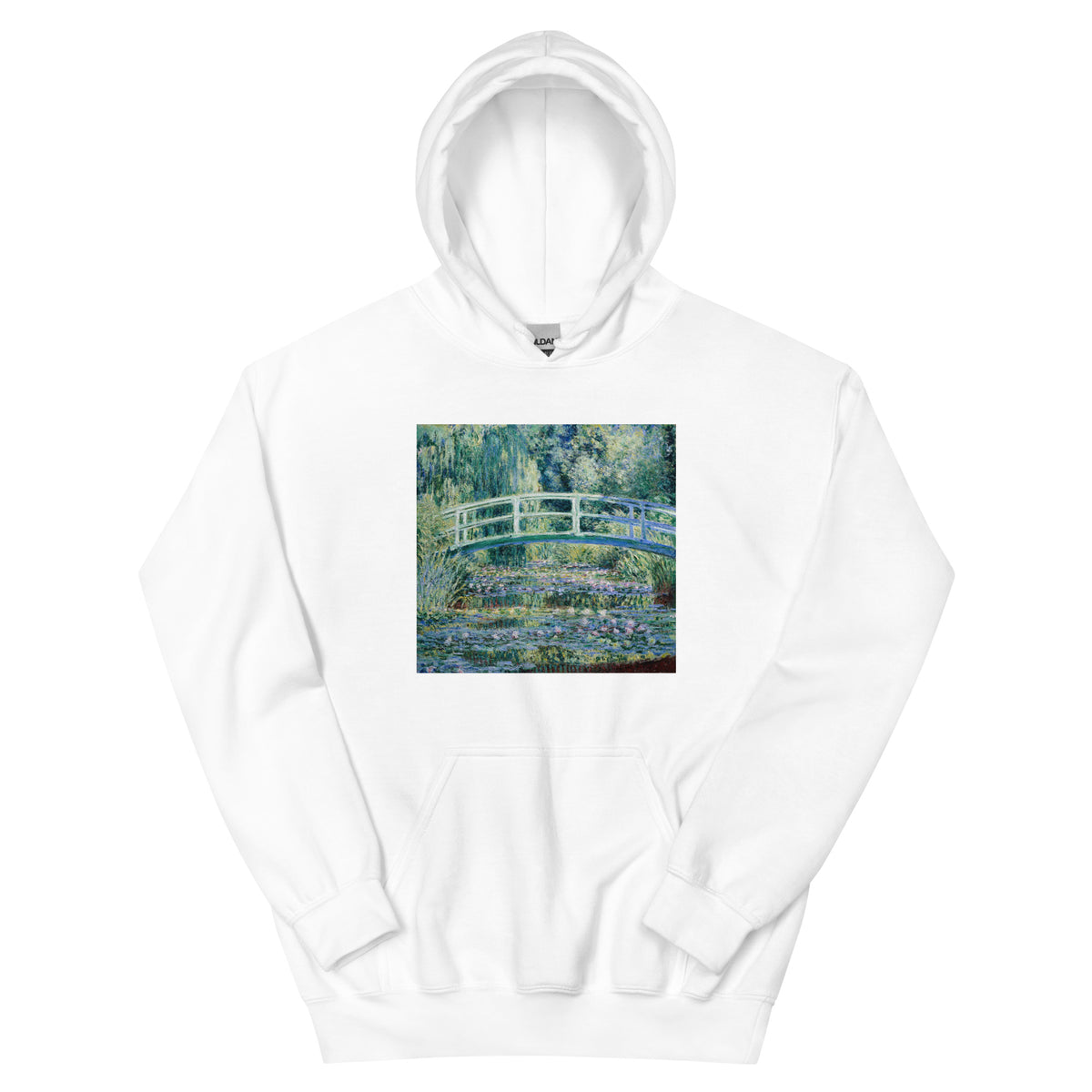 White Hoodie Claude Monet S Water Lilies And Japanese Bridge Famous Painting Essential