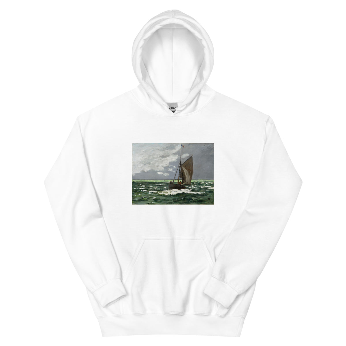White Hoodie Claude Monet S Seascape Storm Famous Painting Essential