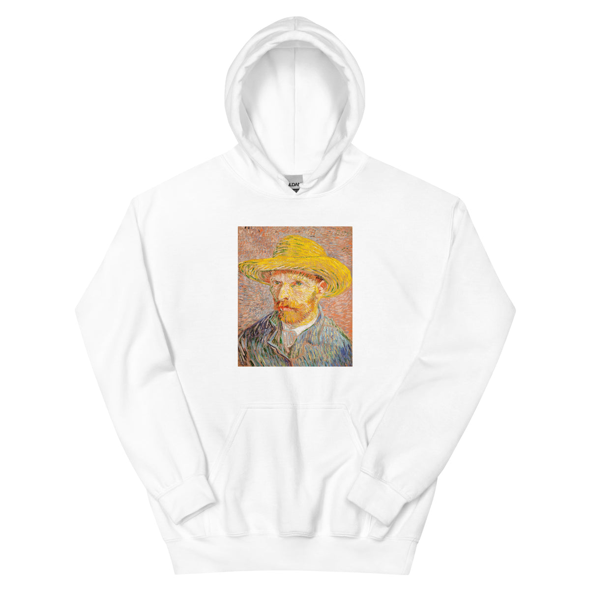 White Hoodie Self-Portrait With A Straw Hat Essential