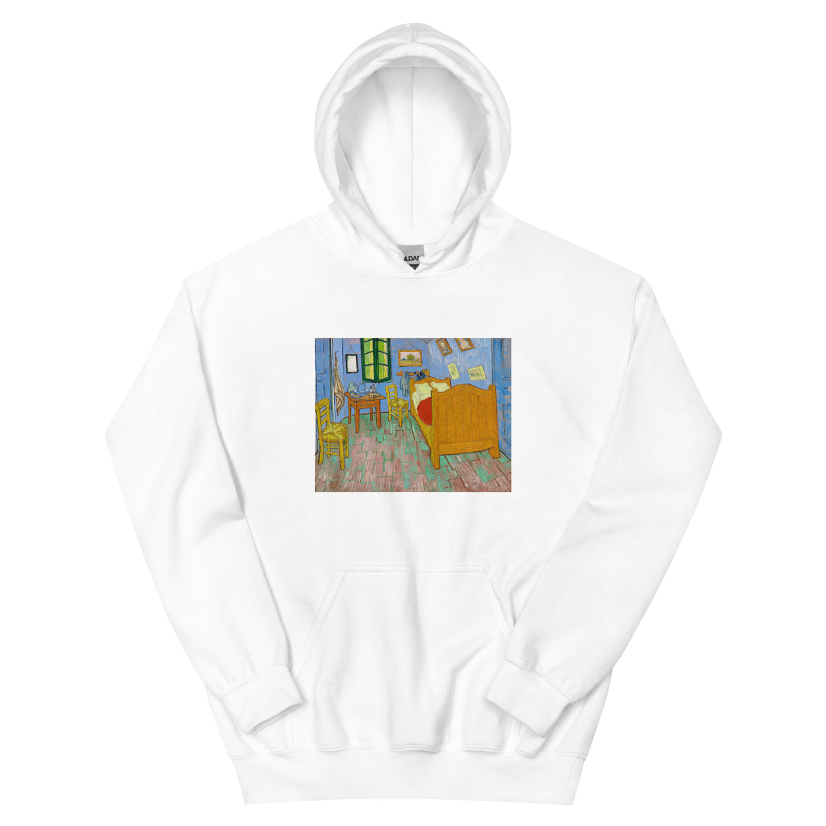 White Hoodie Vincent Van Gogh S The Bedroom Famous Painting Essential