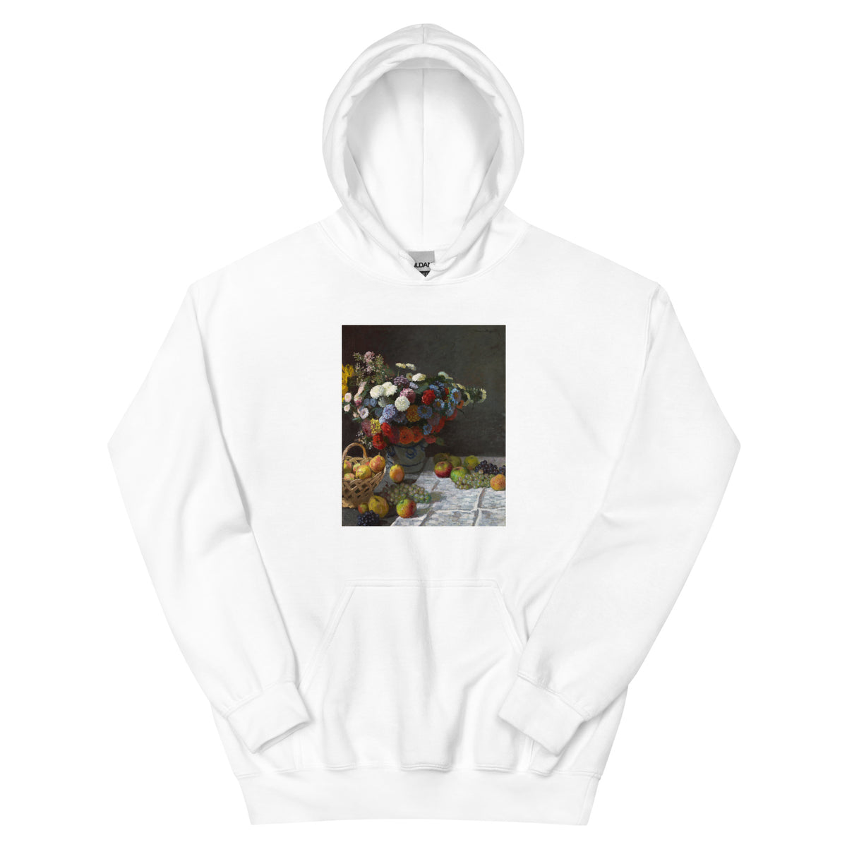 White Hoodie Still Life With Flowers And Fruit Essential