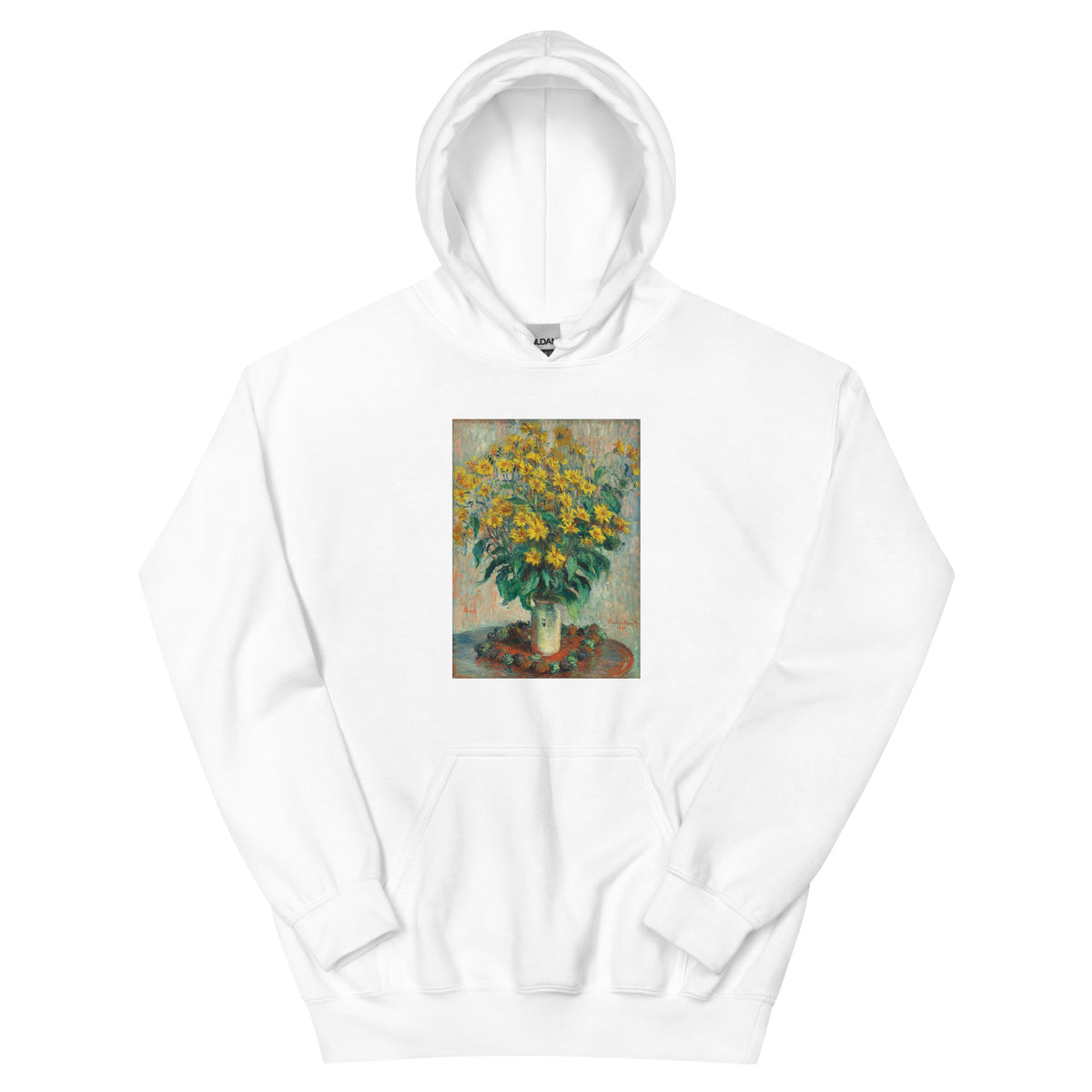 White Hoodie Jerusalem Artichoke Flowers Essential