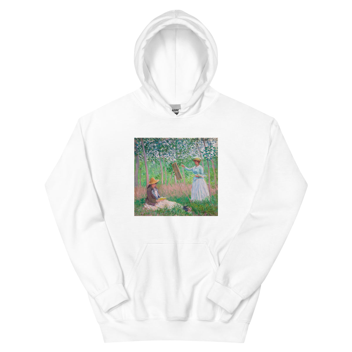 White Hoodie In The Woods At Giverny Blanche Hoschede At Her Easel With Suzanne Hoschede Reading Essential