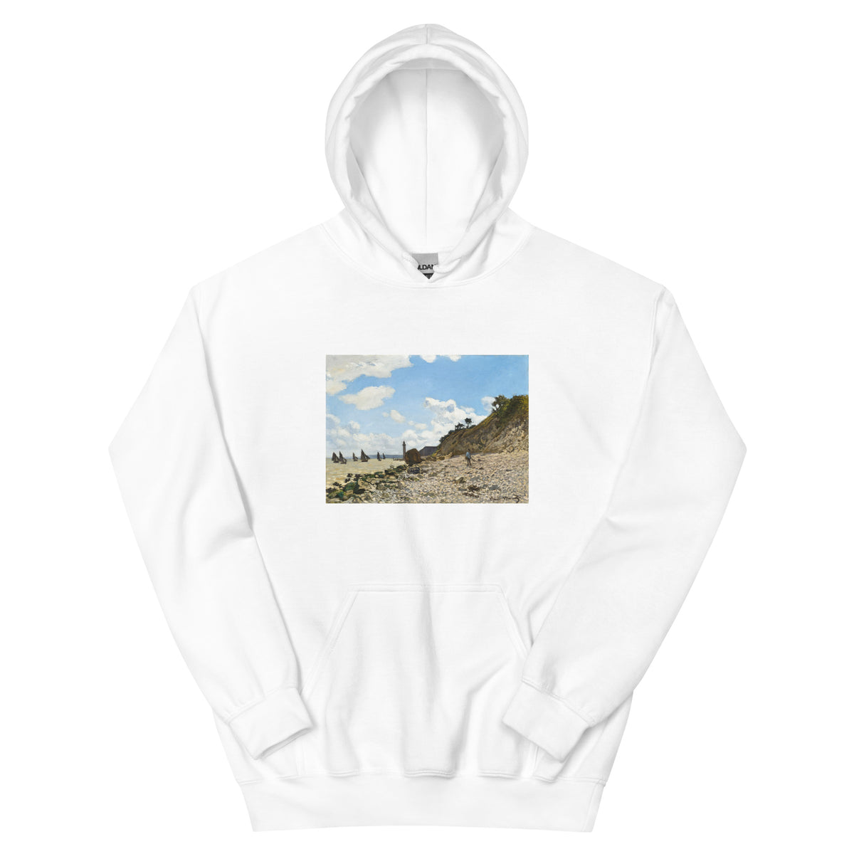 White Hoodie The Beach At Honfleur Essential