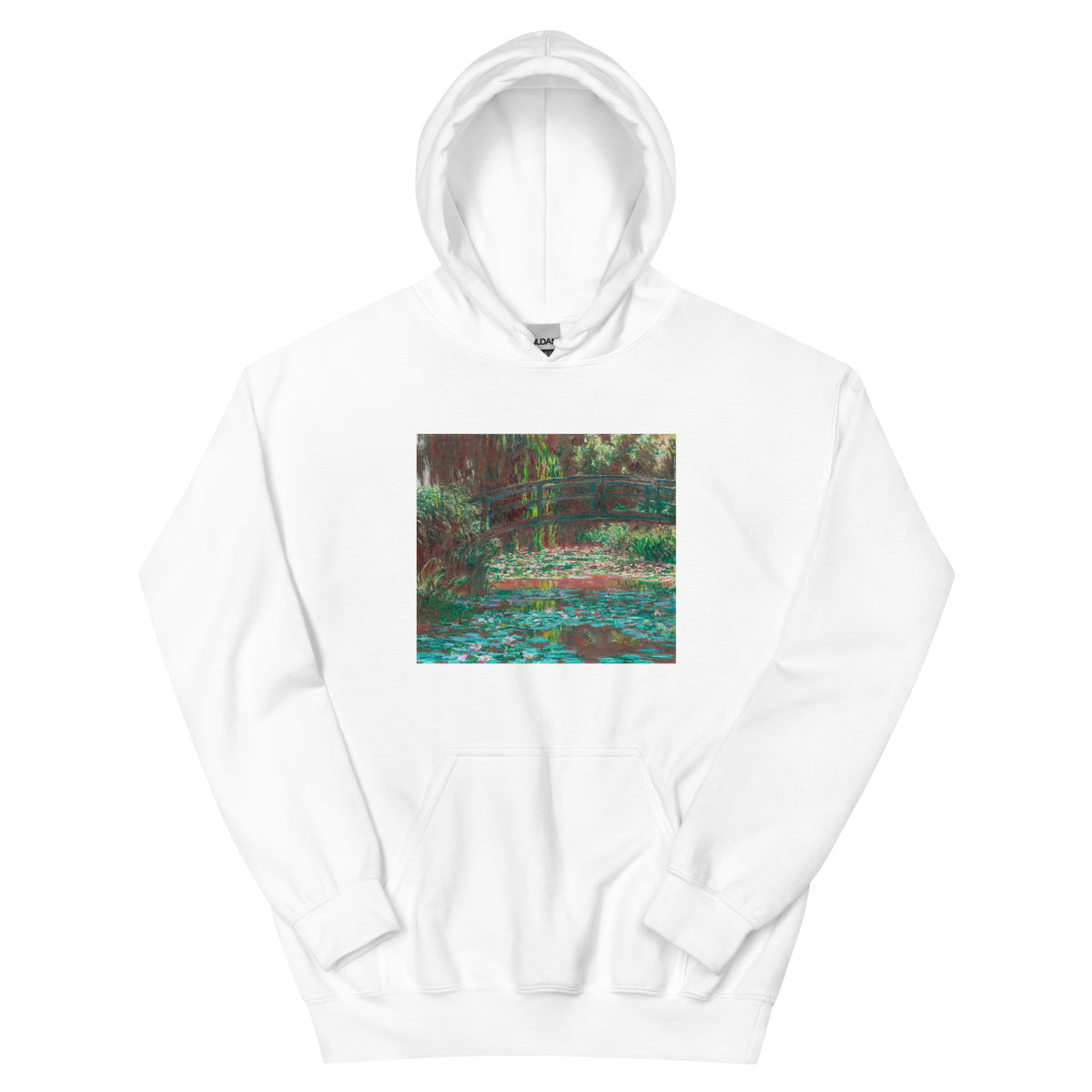 White Hoodie Water Lily Pond Essential