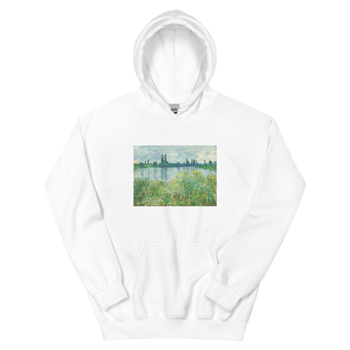 White Hoodie Banks Of The Seine Vetheuil Essential