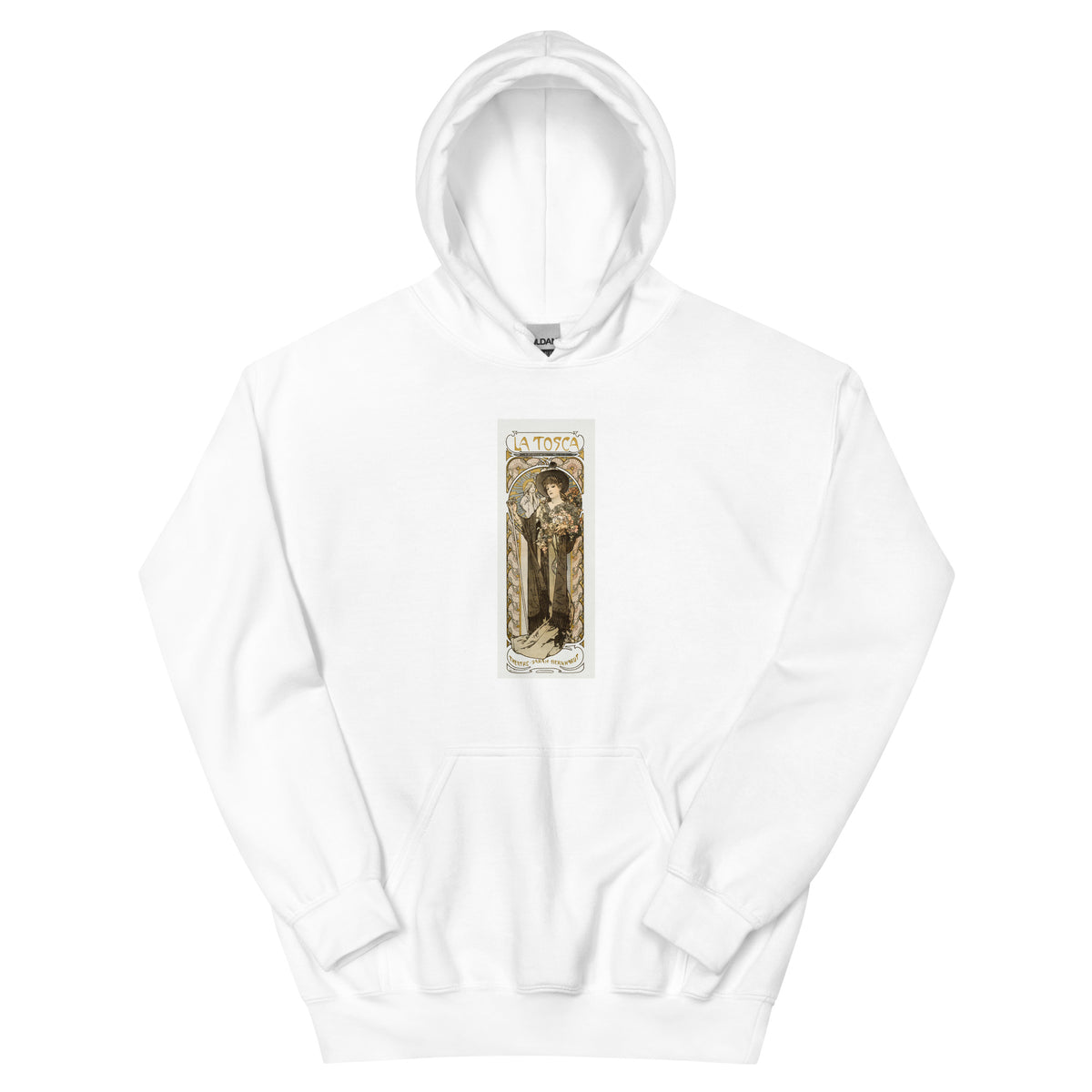 White Hoodie La Tosca Sarah Bernhardt - Alphonse Maria Mucha 1869 Essential