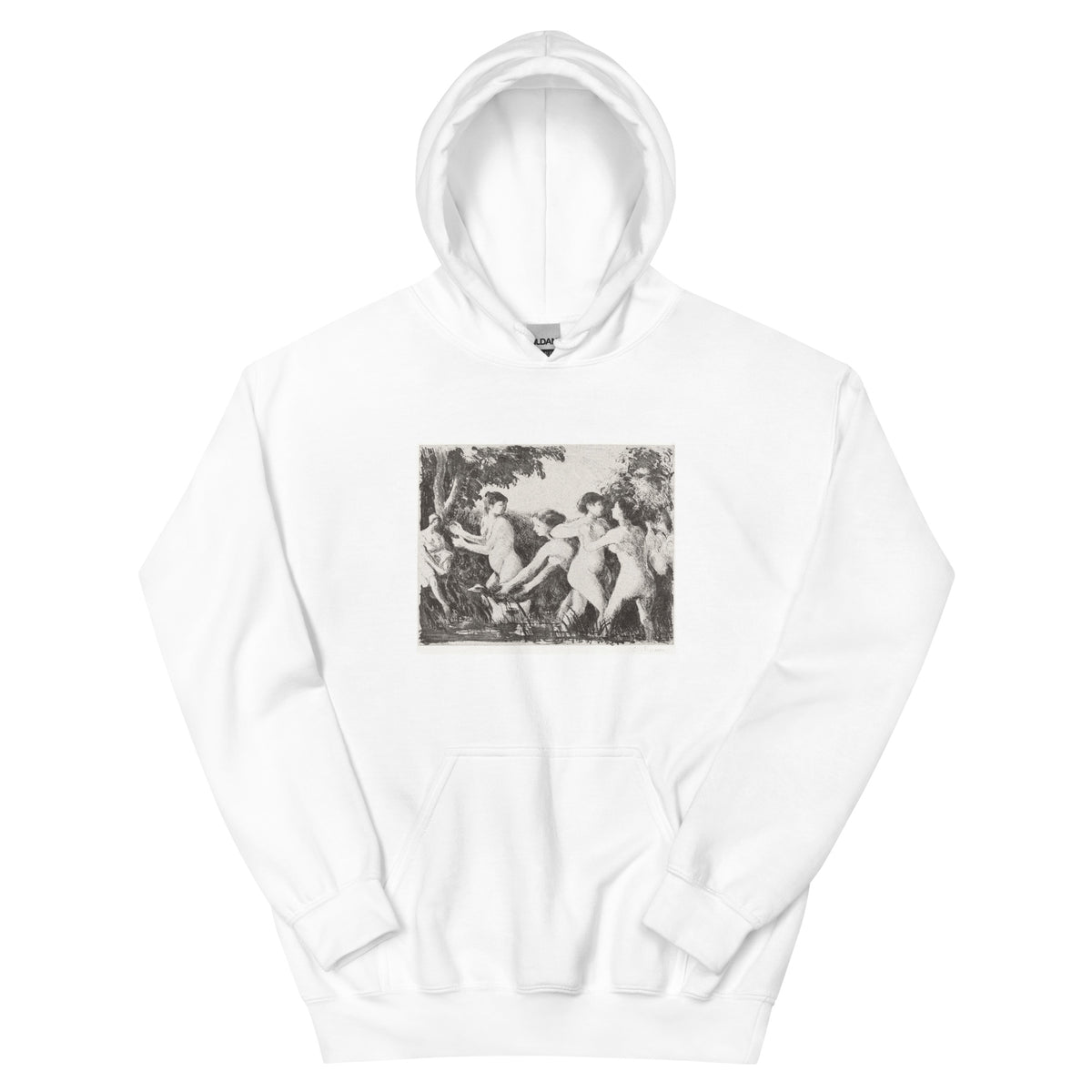 White Hoodie Bathers Wrestling Essential