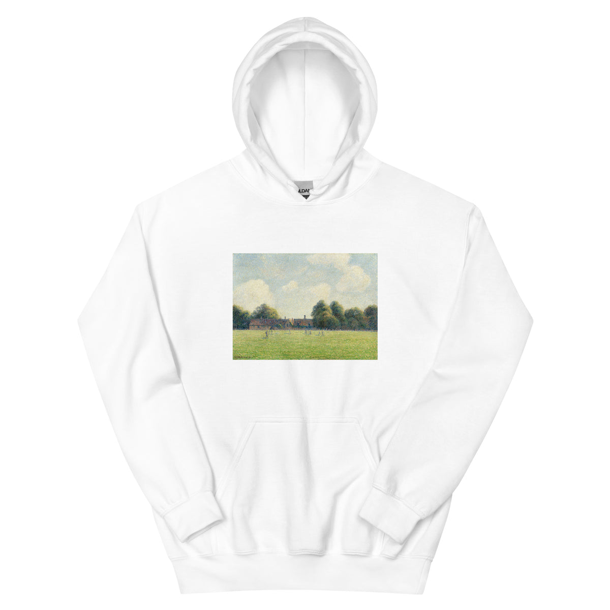 White Hoodie Hampton Court Green Essential