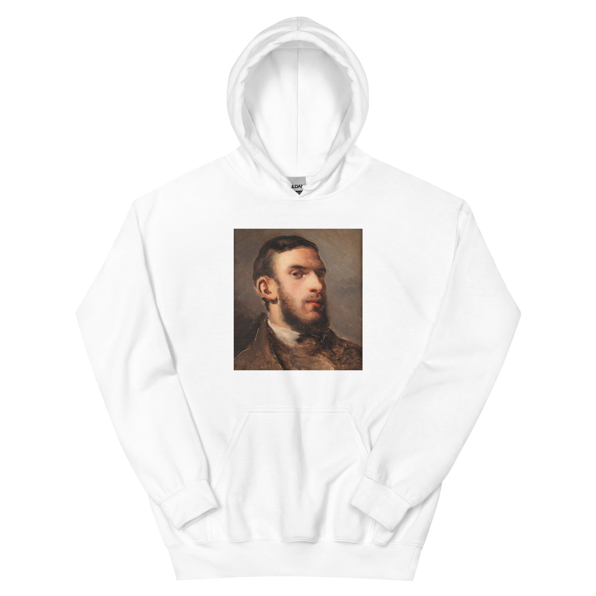 White Hoodie Self-Portrait Painting In High Resolution Essential