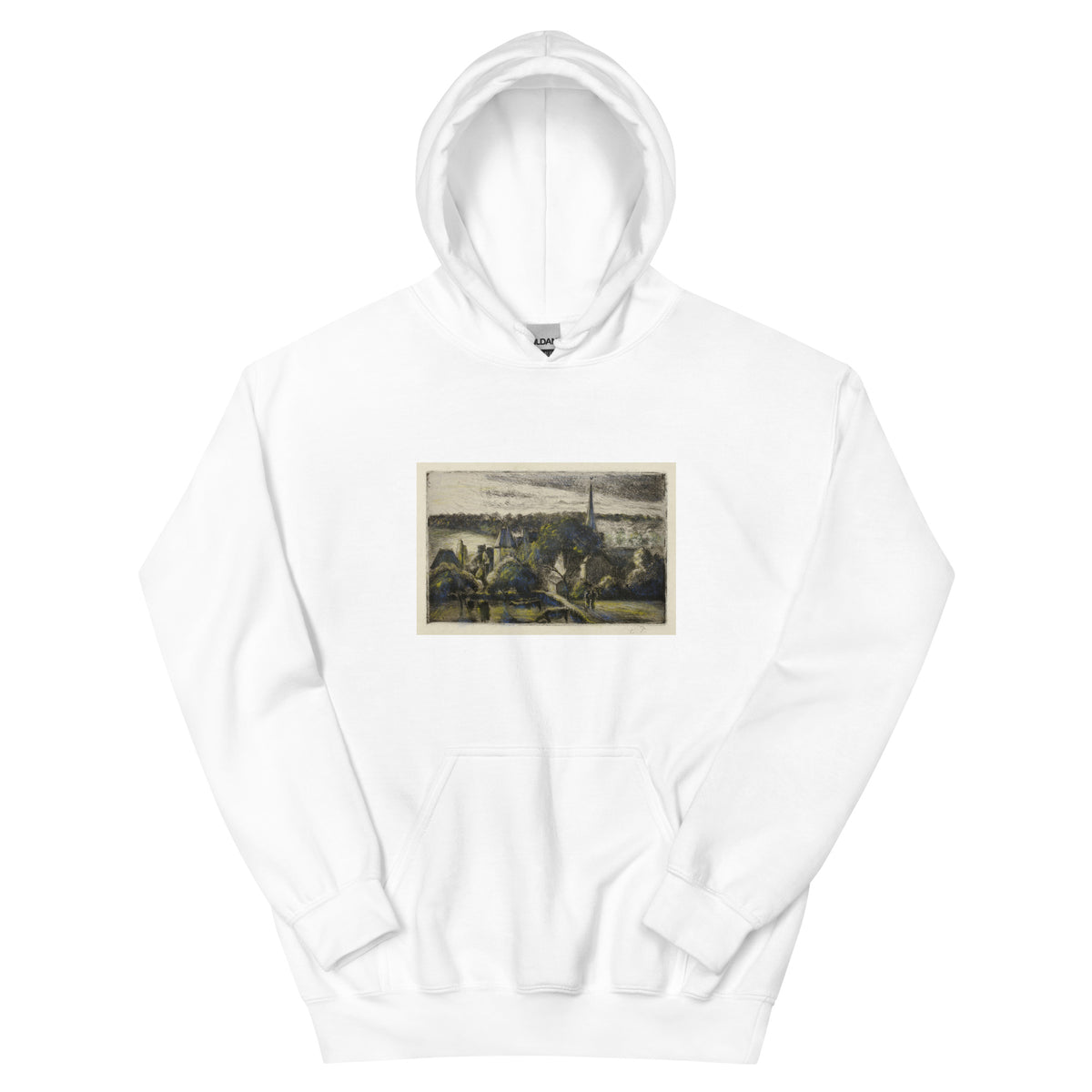 White Hoodie Church And Farm At Eragny Essential