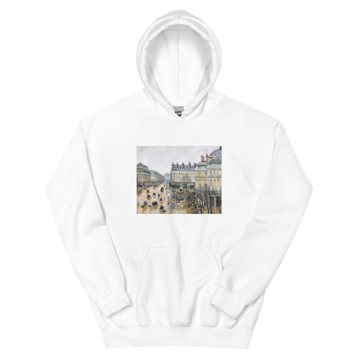 White Hoodie French Theater Square Paris Painting In High Resolution Essential