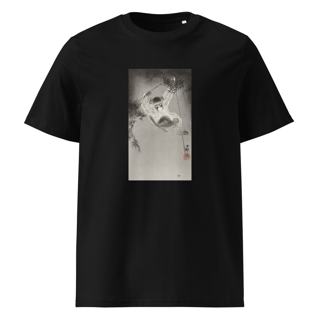 Black T-shirt Monkey Hanging - Ohara Koson 1900 Premium