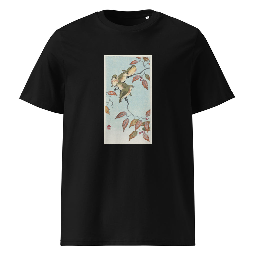 Black T-shirt Birds On A Branch - Ohara Koson 1900 Premium
