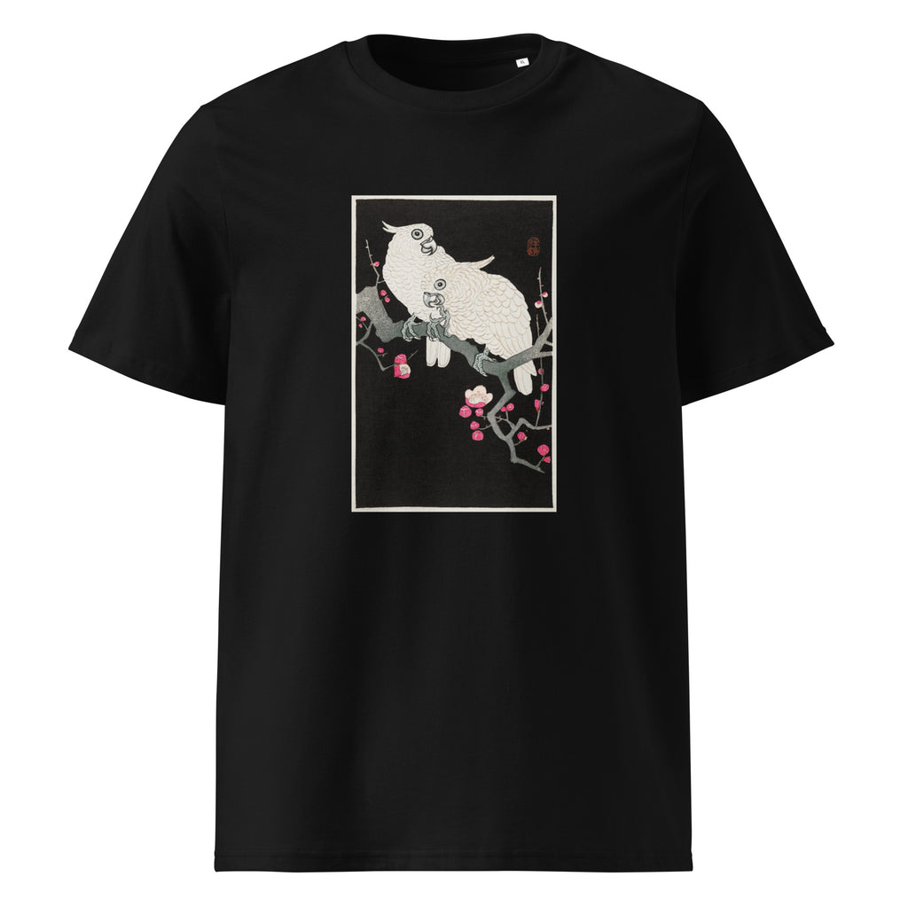 Black T-shirt Two Cockatoo And Plum Blossom - Ohara Koson 1925 Premium