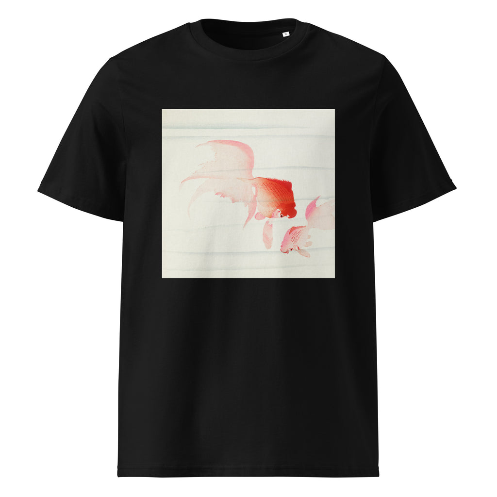 Black T-shirt Gold Fish - Ohara Koson 1900 Premium