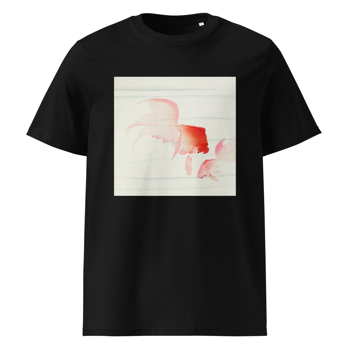 Black T-shirt Gold Fish - Ohara Koson 1900 Premium