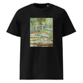 Black T-shirt Bridge Over A Pond Of Water Lilies Premium