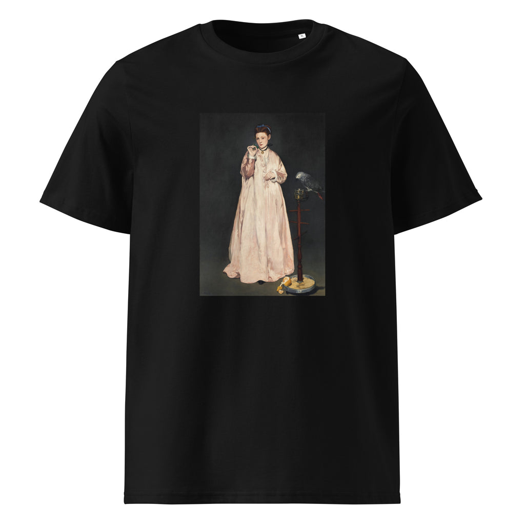 Black T-shirt Young Lady In 1866 Painting In High Resolution Premium