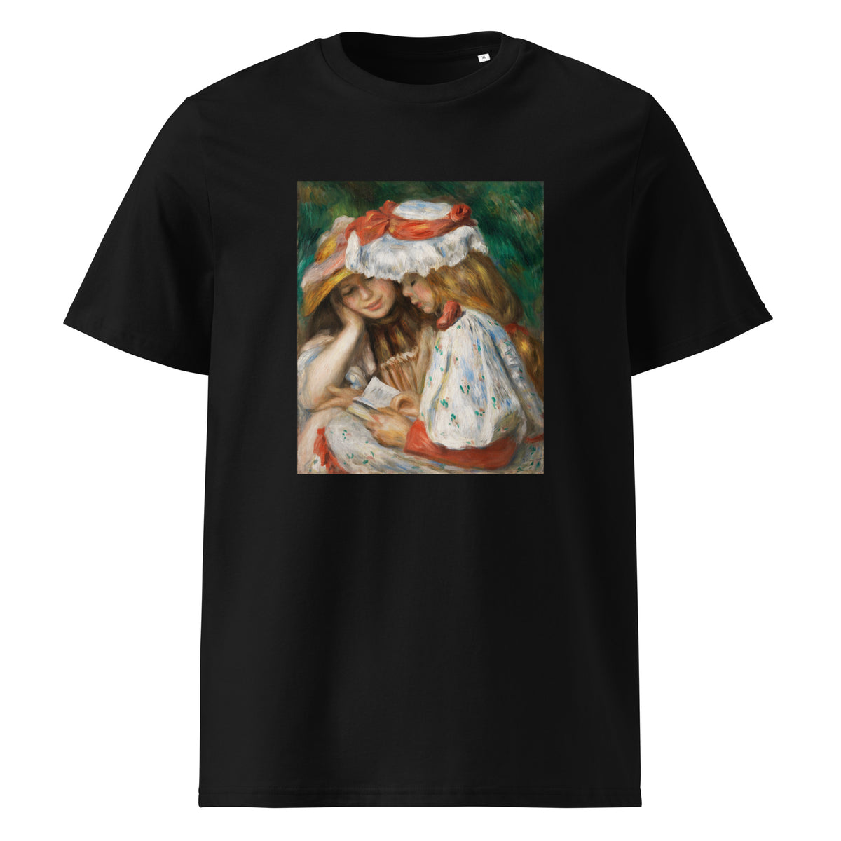 Black T-shirt Two Girls Reading C 1890 1891 Premium