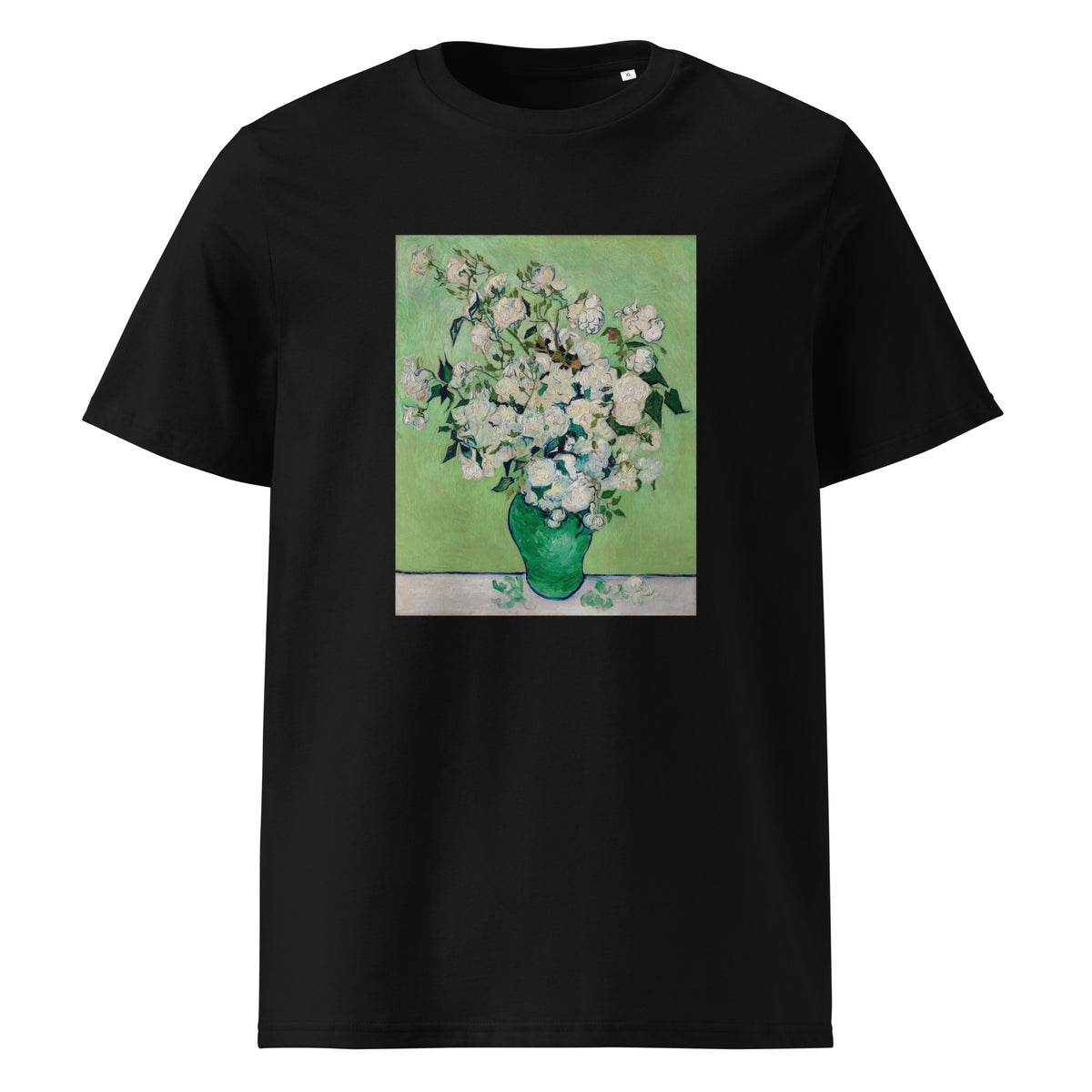 Black T-shirt Roses Van Gogh Met Premium