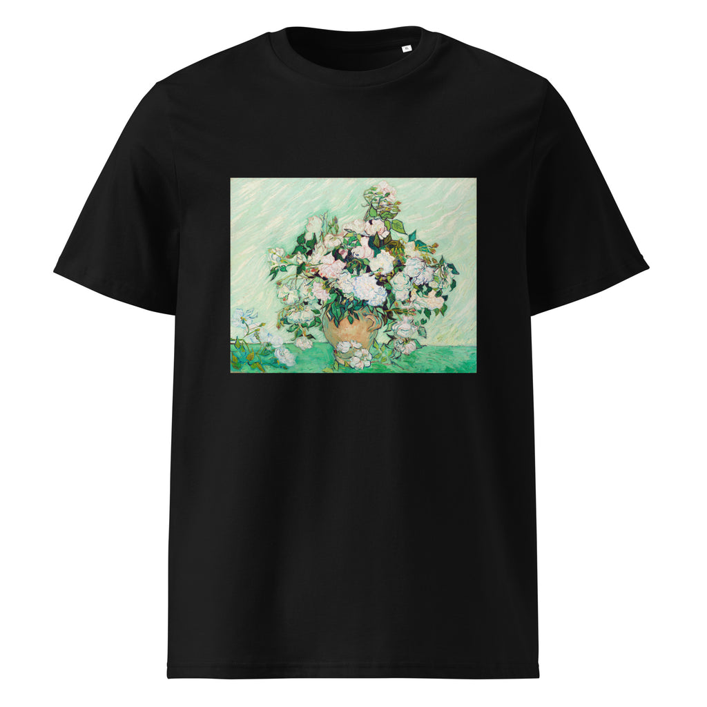 Black T-shirt Roses Van Gogh Nga Premium