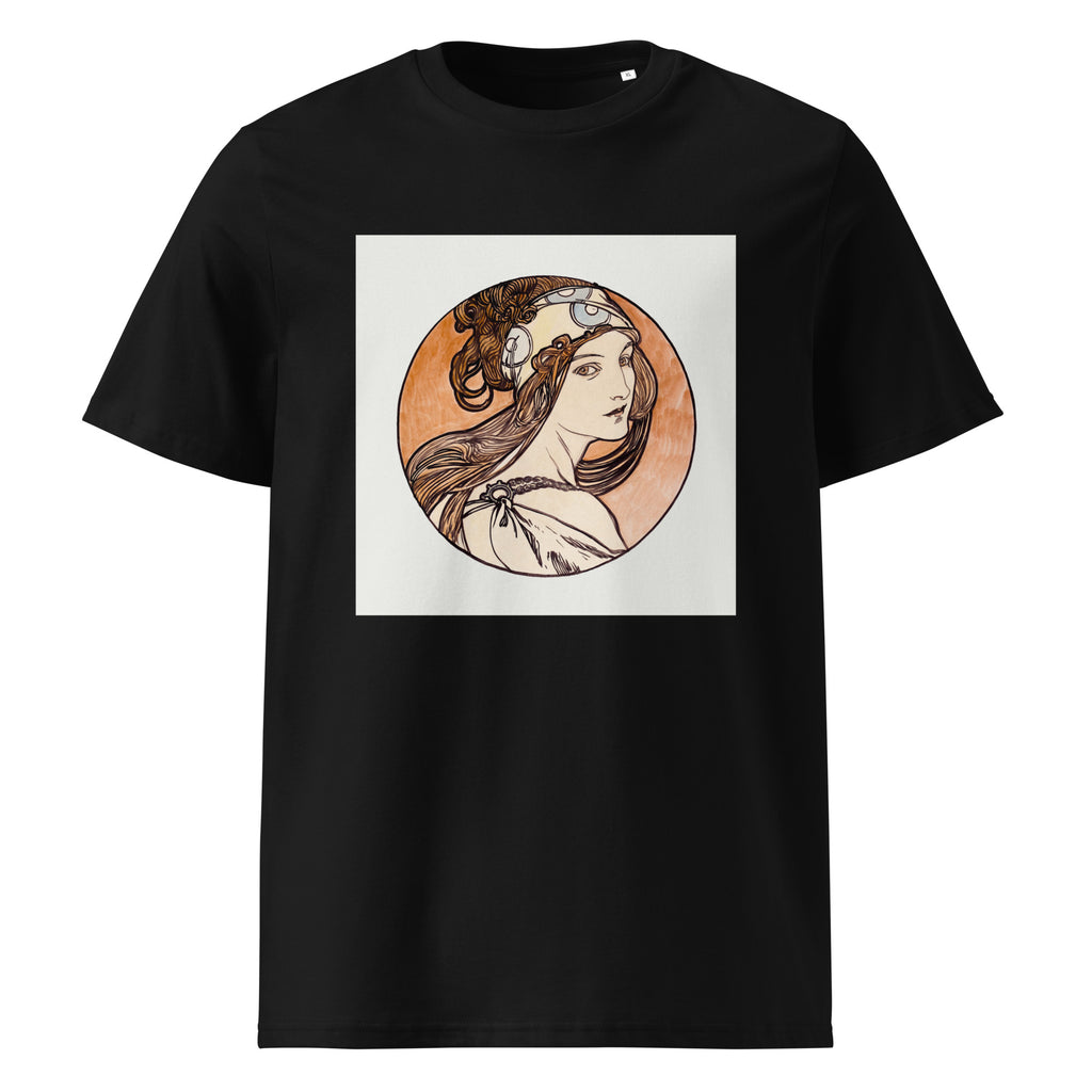 Black T-shirt Stained Glass Fouquet Mucha I Premium