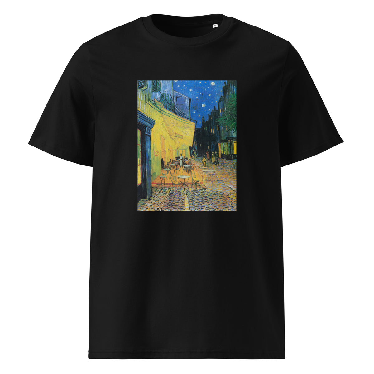 Black T-shirt Vincent Van Gogh S Cafe Terrace At Night Famous Painting Premium