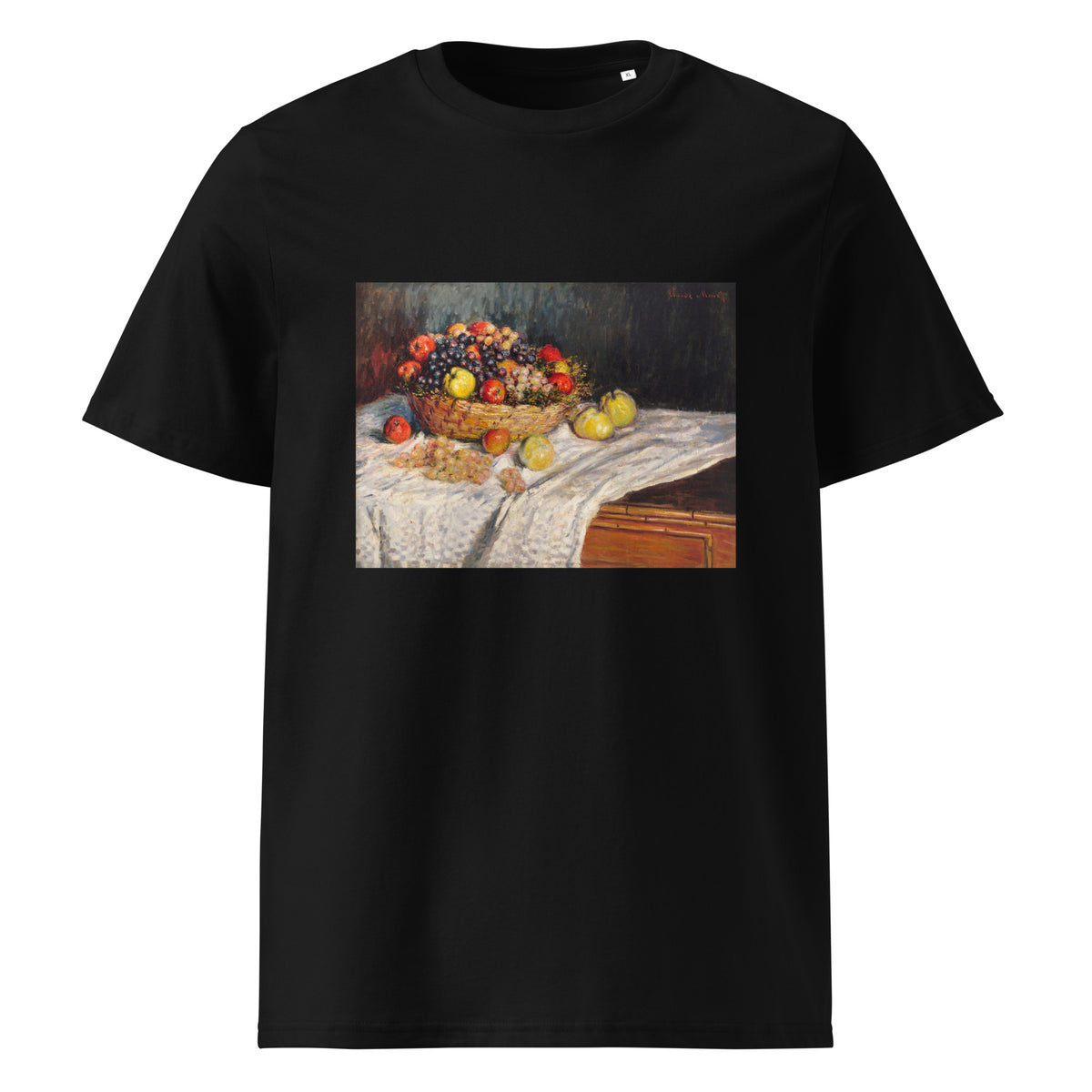 Black T-shirt Apples And Grapes Premium