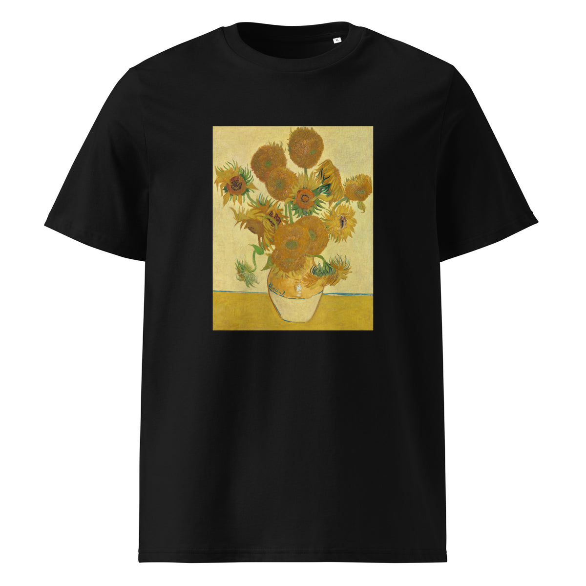 Black T-shirt Vincent Van Gogh S Sunflowers Famous Still Life Painting Premium