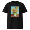 Black T-shirt Vincent Van Gogh S Vase With Three Sunflowers Famous Painting Premium